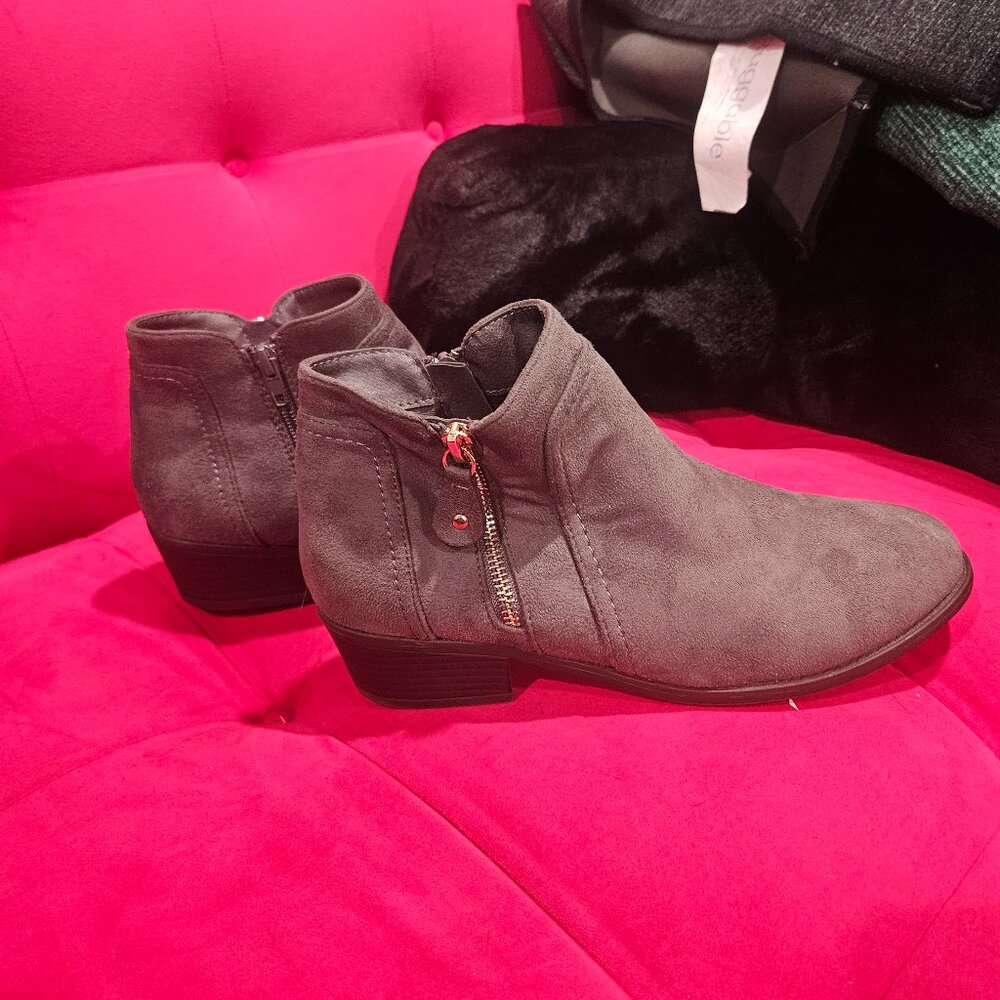Gray booties